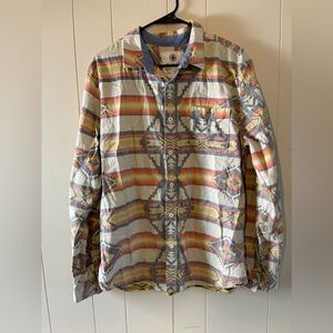 Long sleeve button up / western / tribal design